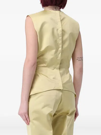 Fabiana Filippi The Lotus Leaf Hem Blouse In Yellow