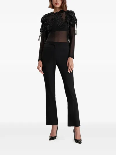 Anne Fontaine Vladama Sleek Crepe Pants In Black