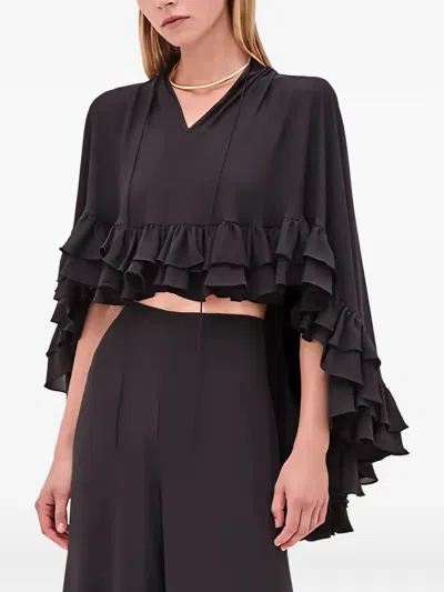Alexis Cortese Ruffled Blouse In Black