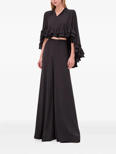 Alexis Cortese Ruffled Blouse In Black