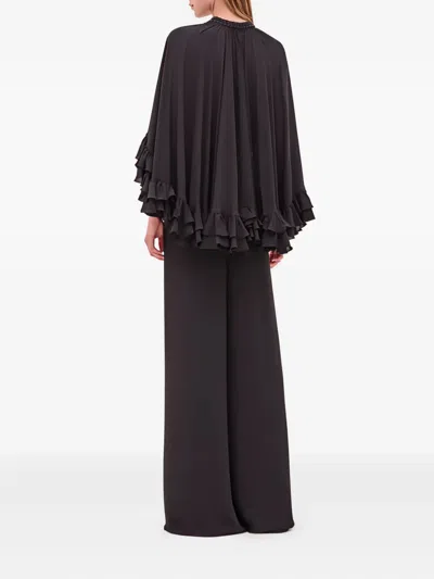 Alexis Cortese Ruffled Blouse In Black