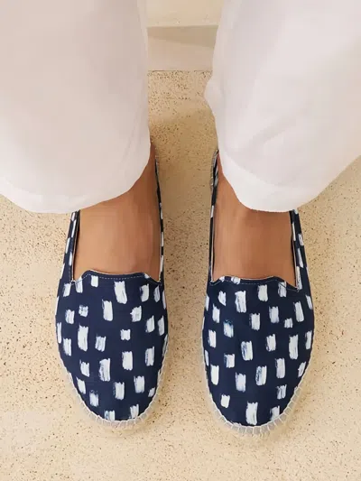 Manebi Double-sole Patterned Espadrilles In Blue