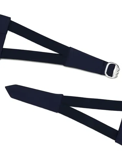 Canali Pleated Band In Blue