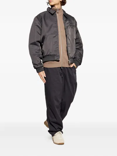 Puma X Represent Logo-embroidered Bomber Jacket In Brown