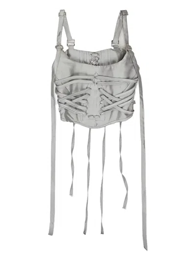 Who Decides War Tie-detail Corset In Gray