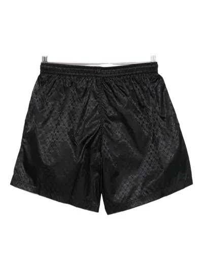Alexander Mcqueen Skull-pattern Swim Shorts In Black