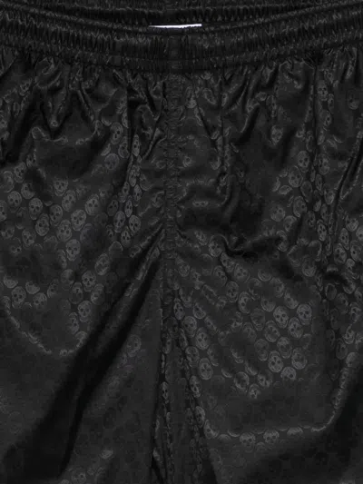 Alexander Mcqueen Skull-pattern Swim Shorts In Black