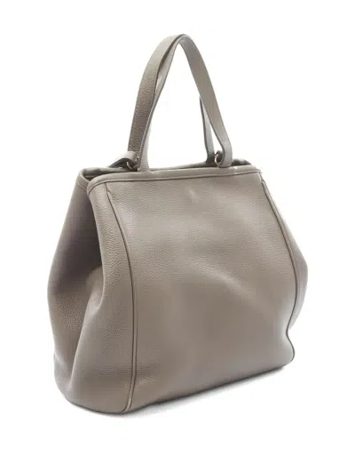 Pre-owned Celine Small Fold Two-way Handbag In Gray