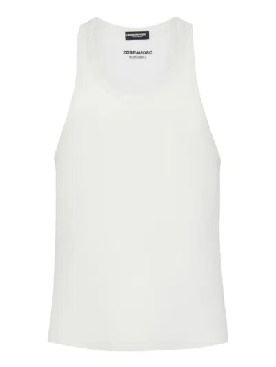 Dsquared2 Racerback Tank Top In White