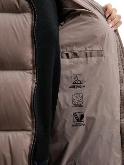 Bomboogie Geneva Hooded Padded Coat In Brown