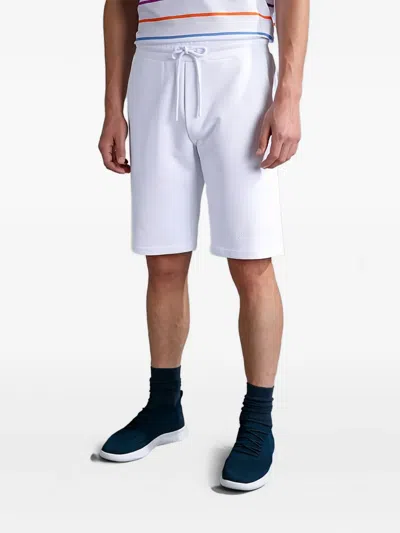Paul & Shark Drawstring Bermuda Shorts In White