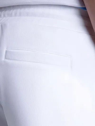 Paul & Shark Drawstring Bermuda Shorts In White