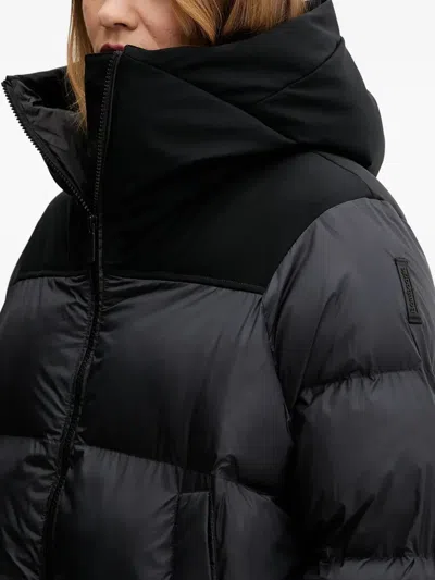 Bomboogie Nagoja Hooded Panelled Jacket In Black