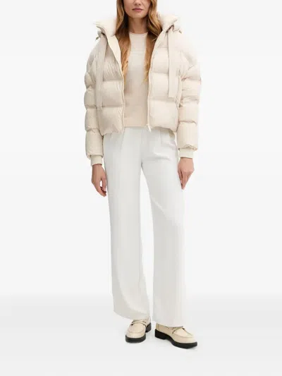 Bomboogie Nara Padded Hooded Jacket In Neutral