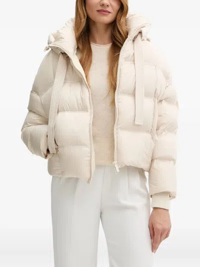 Bomboogie Nara Padded Hooded Jacket In Neutral