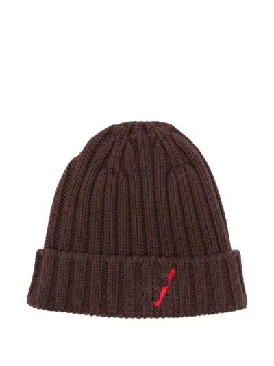After Label Kiruna Ribbed Beanie In Burgundy