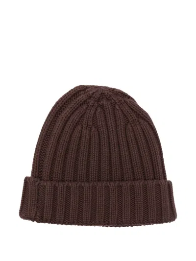 After Label Kiruna Ribbed Beanie In Burgundy