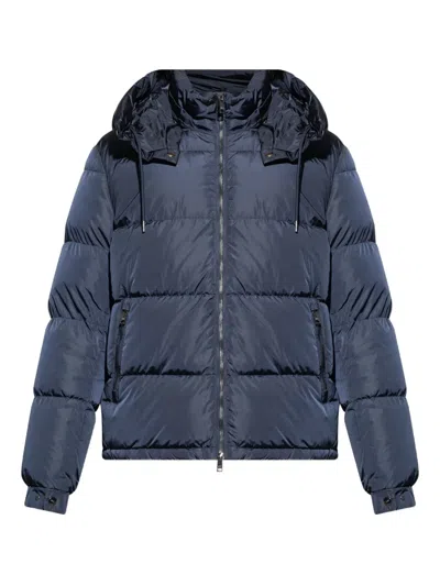 Add Hooded Puffer Jacket In Blue