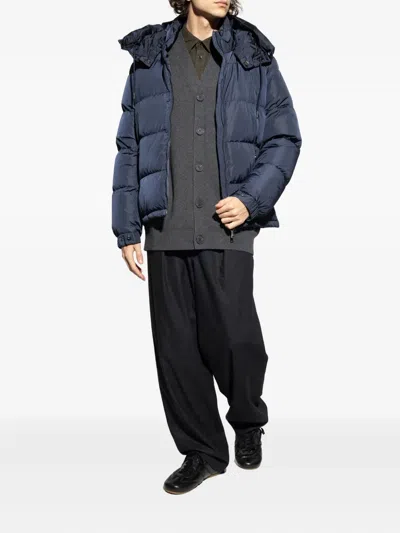 Add Hooded Puffer Jacket In Blue