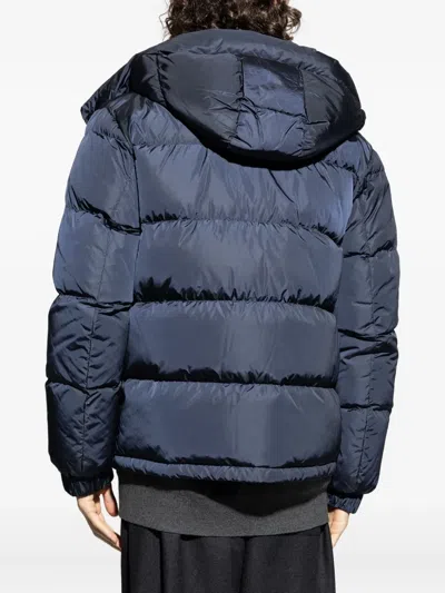 Add Hooded Puffer Jacket In Blue