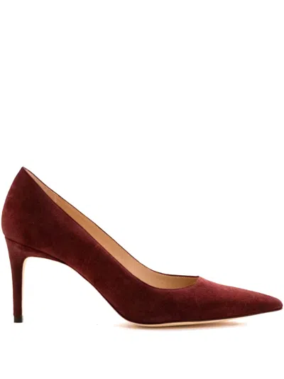 Stuart Weitzman 75mm Pointed-toe Pumps In Red