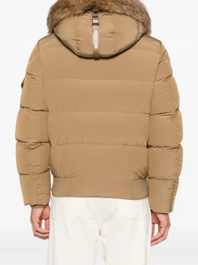 Moncler Down Luynes Puffer Jacket In Brown
