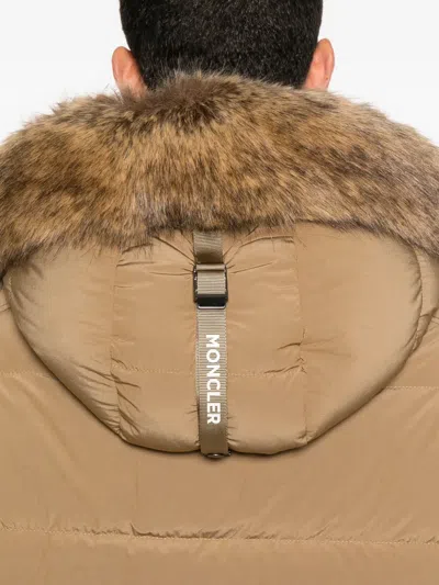 Moncler Down Luynes Puffer Jacket In Brown