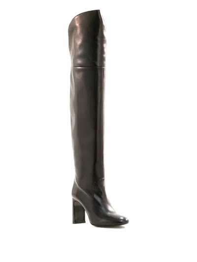 Stuart Weitzman 85mm Leather Boots In Black