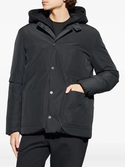 Moncler Ouille Reversible Down Jacket In Black