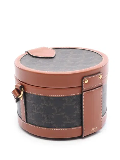 Pre-owned Celine Medium Tambour Shoulder Bag In Brown
