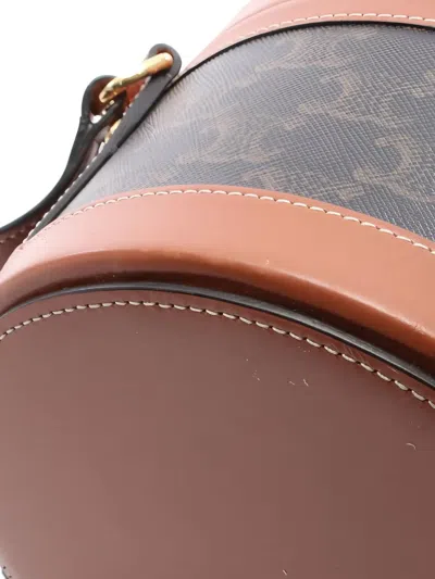 Pre-owned Celine Medium Tambour Shoulder Bag In Brown