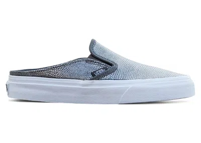Pre-owned Vans Classic Slipon Mule Embossed Leather (women's) Sneakers In Grey/true White