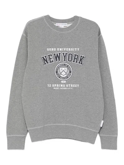 Marc Jacobs Soho University Sweatshirt In Gray