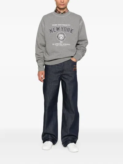 Marc Jacobs Soho University Sweatshirt In Gray