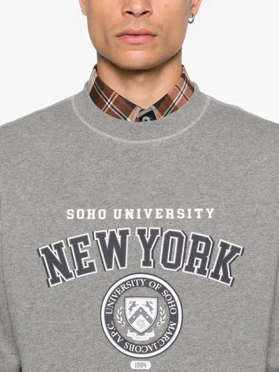 Marc Jacobs Soho University Sweatshirt In Gray