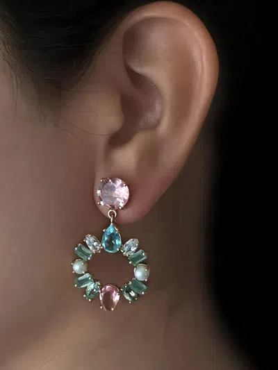 Atelier Mon Candy Cabana Drop Earrings In Multi