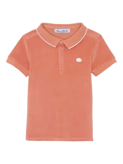 Tartine Et Chocolat Collared Hedgehog Polo Shirt In Orange