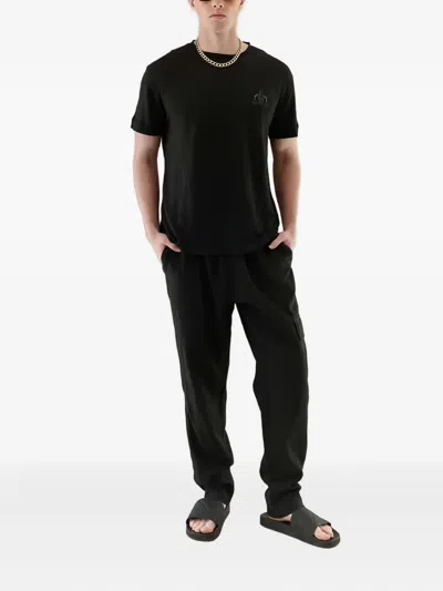 Homies Marbella Drawstring Cargo-pocket Trousers In Black