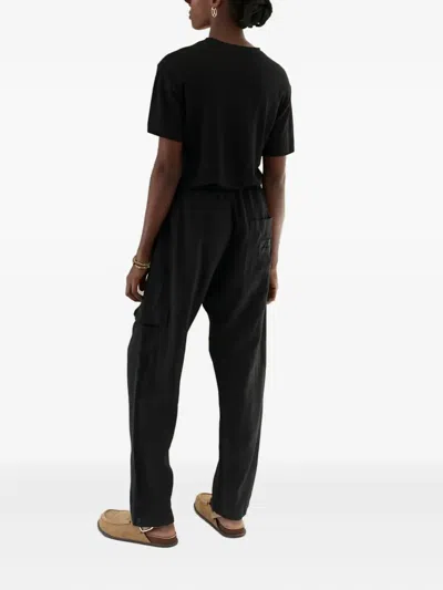 Homies Marbella Drawstring Cargo-pocket Trousers In Black