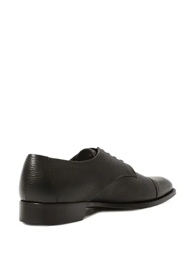 Canali Lace-up Leather Shoes In Black