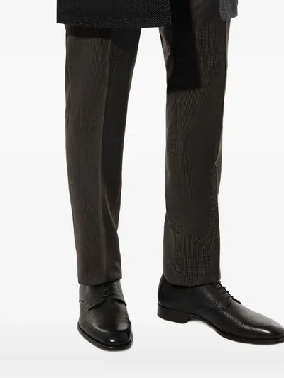 Canali Lace-up Leather Shoes In Black