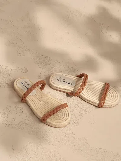 Manebi Braided-bands Sandals In Brown
