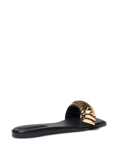 Simkhai Ripple Flat Sandals In Black