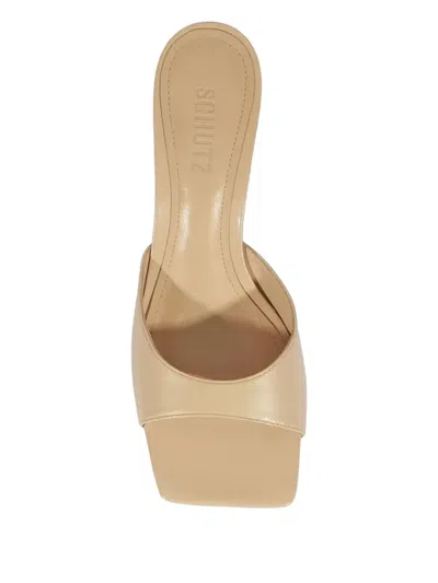 Schutz 60mm Dethalia Pin Square-toe Sandals In Neutral
