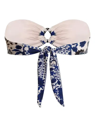 Agua Bendita Embellished Darya Swimwear Top In Multi