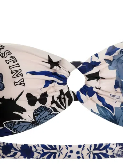 Agua Bendita Embellished Darya Swimwear Top In Multi