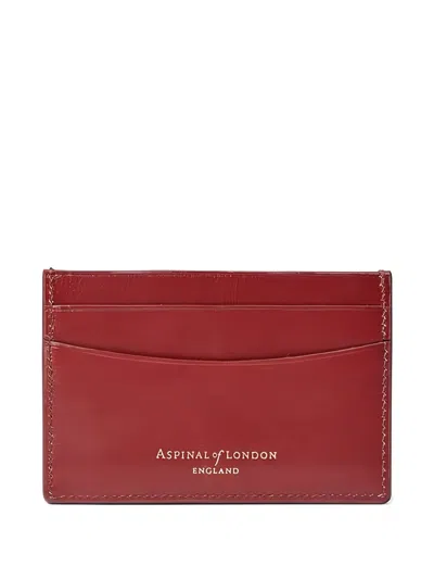 Aspinal Of London Shield-plaque Cardholder In Red
