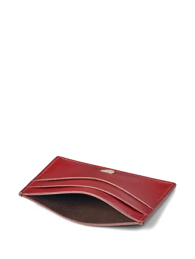 Aspinal Of London Shield-plaque Cardholder In Red