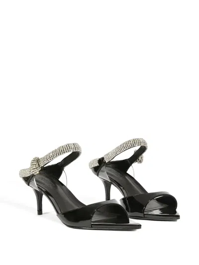Schutz Embellished Heeled Sandals In Black