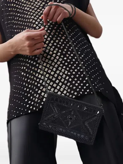 Namjosh Beaded Chain Clutch Bag In Black